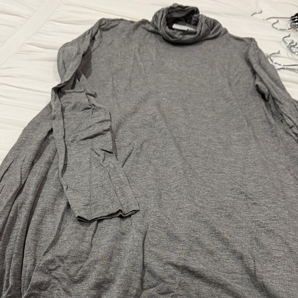 Soft Surroundings Heather Gray Turtleneck Top